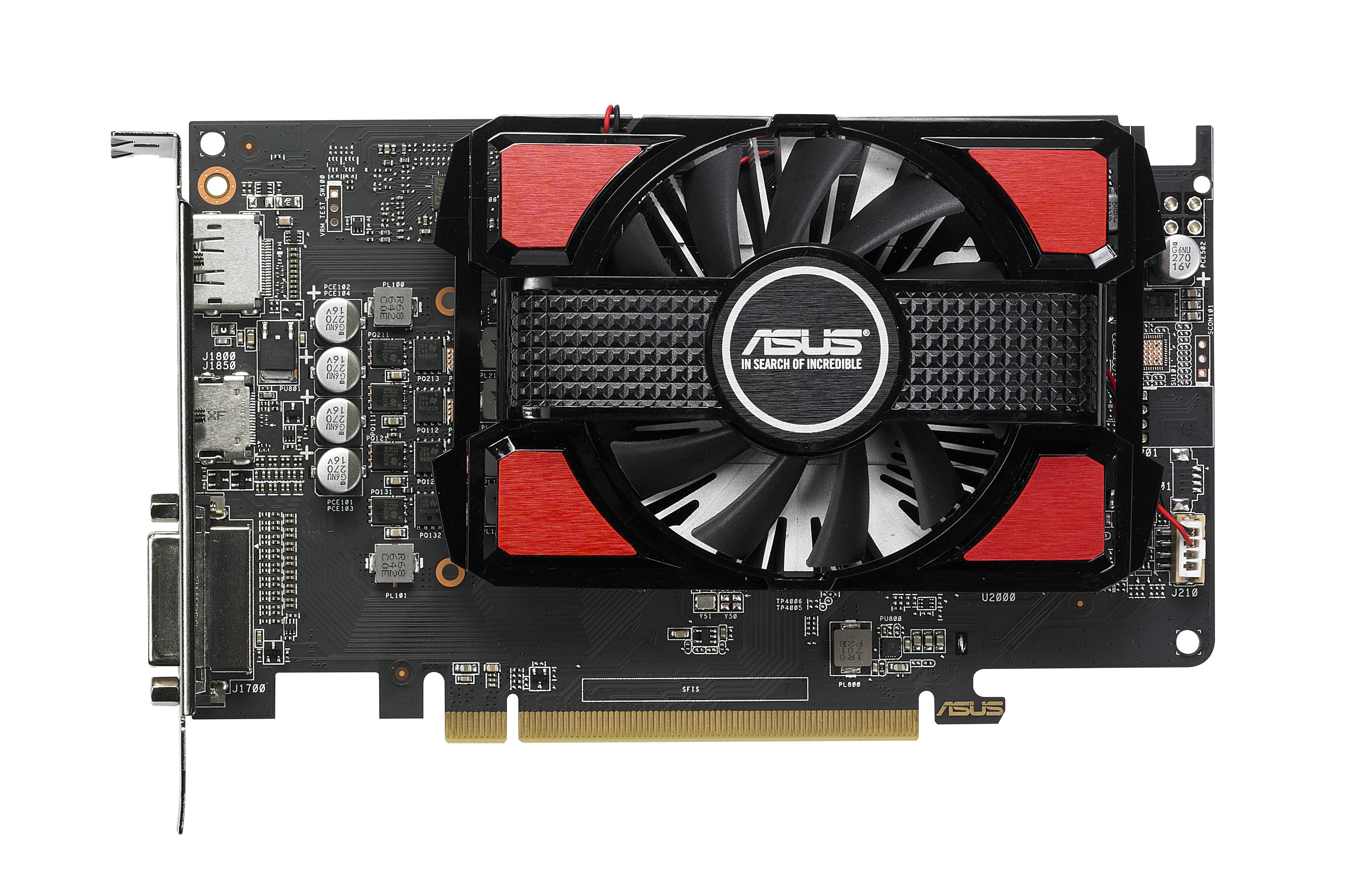 ASUS Radeon RX 550 2GB (90YV0AG1-M0NA00) (AMD, Grafikkarte)