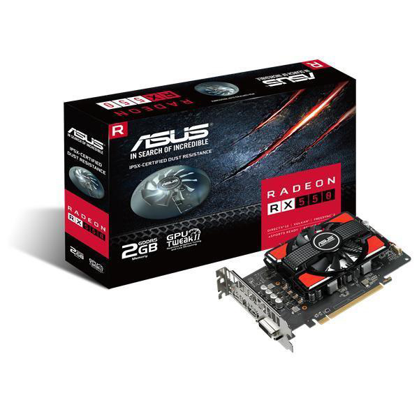 ASUS Radeon RX 550 2GB (90YV0AG1-M0NA00) (AMD, Grafikkarte)