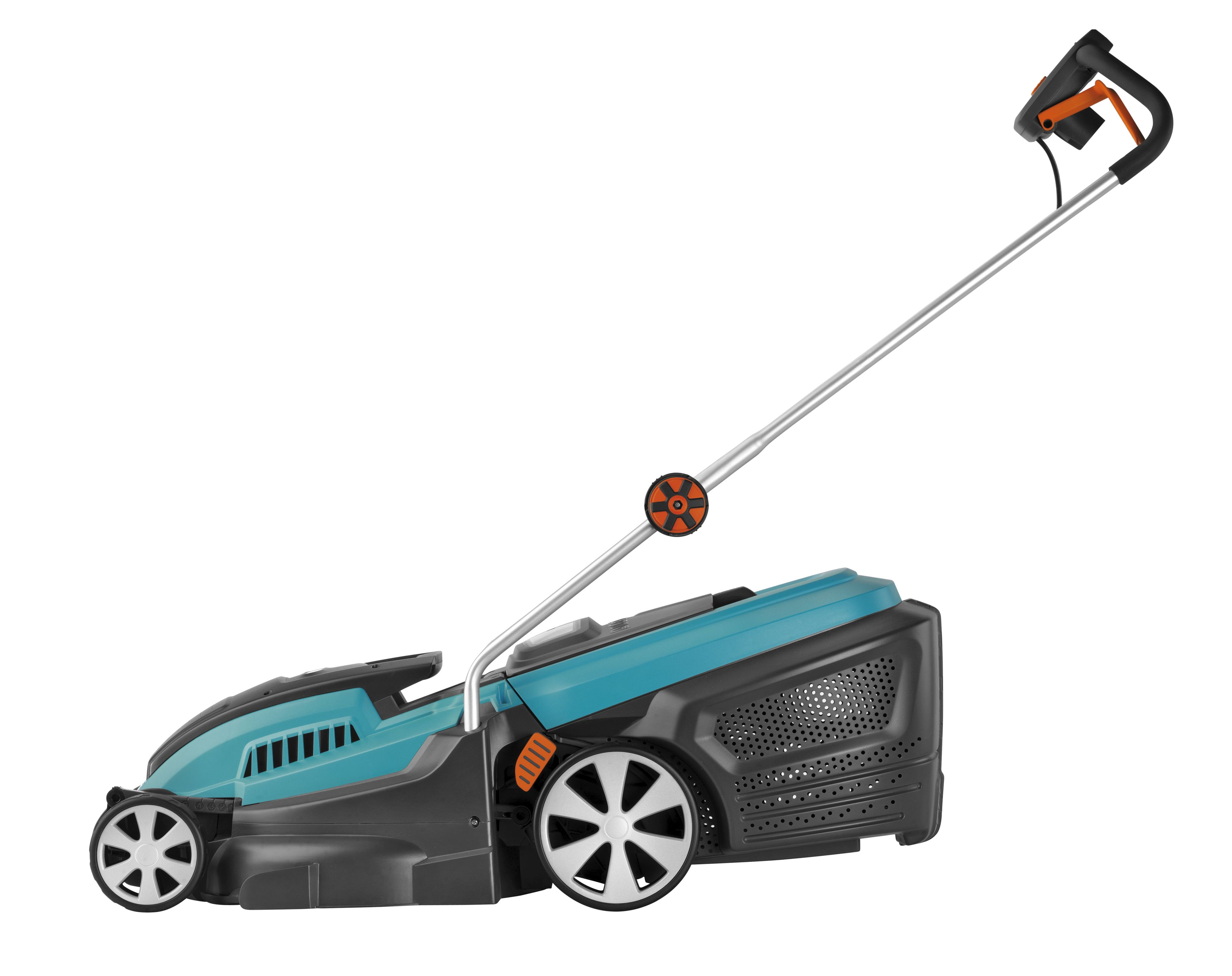 GARDENA 4076-20 PowerMax™ 42 E, Elektrorasenmäher (Schnittbreite: 420 mm, Verstellbare Schnitthöhe 20-60 mm, mit 50 l Fangkorb-Volumen)