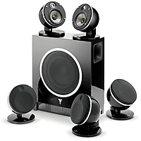 FOCAL Heimkino Lautsprecher Set Pack Dome 5.1 Flax & Sub Air, Diamond Black