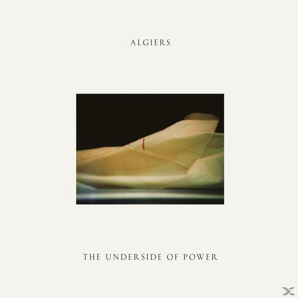 Albumcover, ALGIERS, The Underside of Power, quadratisch, schlichtes Design mit abstraktem Bild.