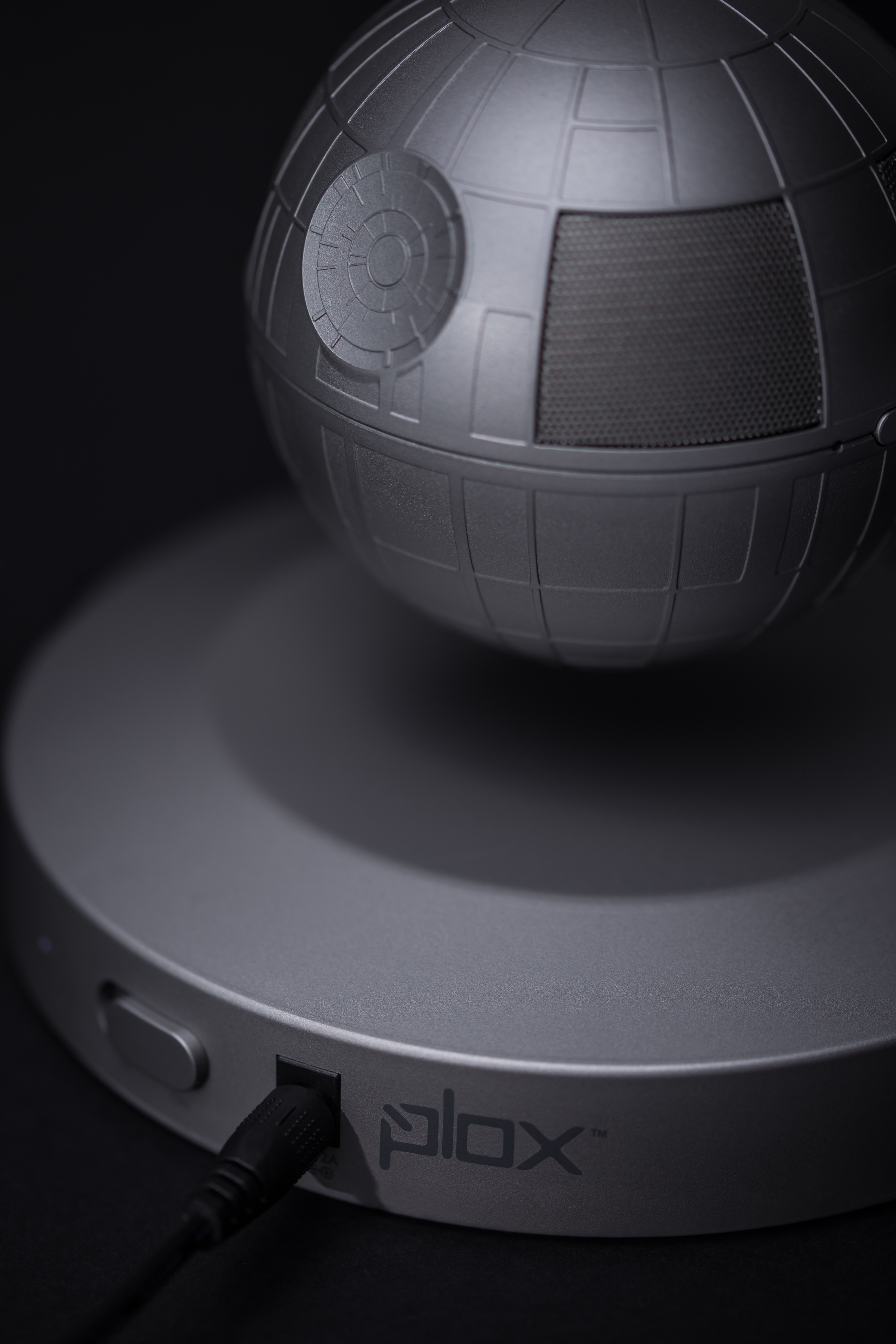PLOX Star Wars Todesstern Schwebender Bluetooth Lautsprecher, Silber/Grau