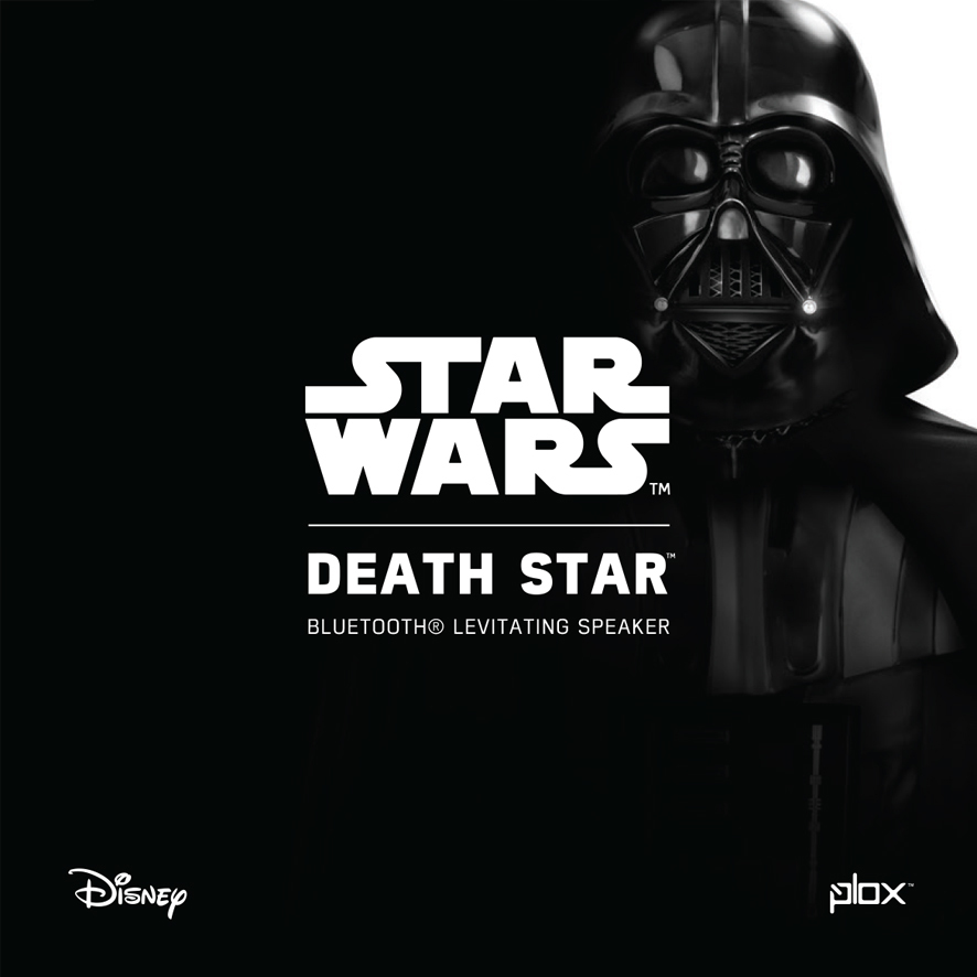 PLOX Star Wars Todesstern Schwebender Bluetooth Lautsprecher, Silber/Grau