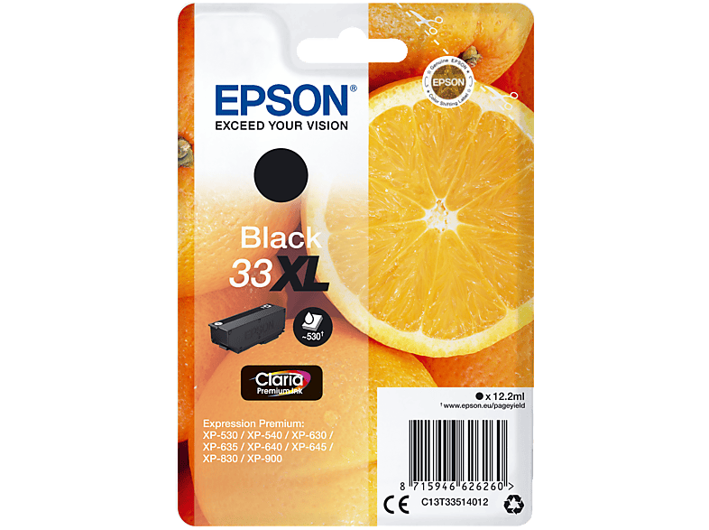 EPSON T3351 XL Zwart (C13T33514022)