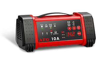 AEG LL 10.0 Autobatterie Ladegerät, Rot/Schwarz