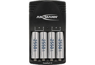 ANSMANN Comfort 3 + 2550 - Chargeur (Noir)