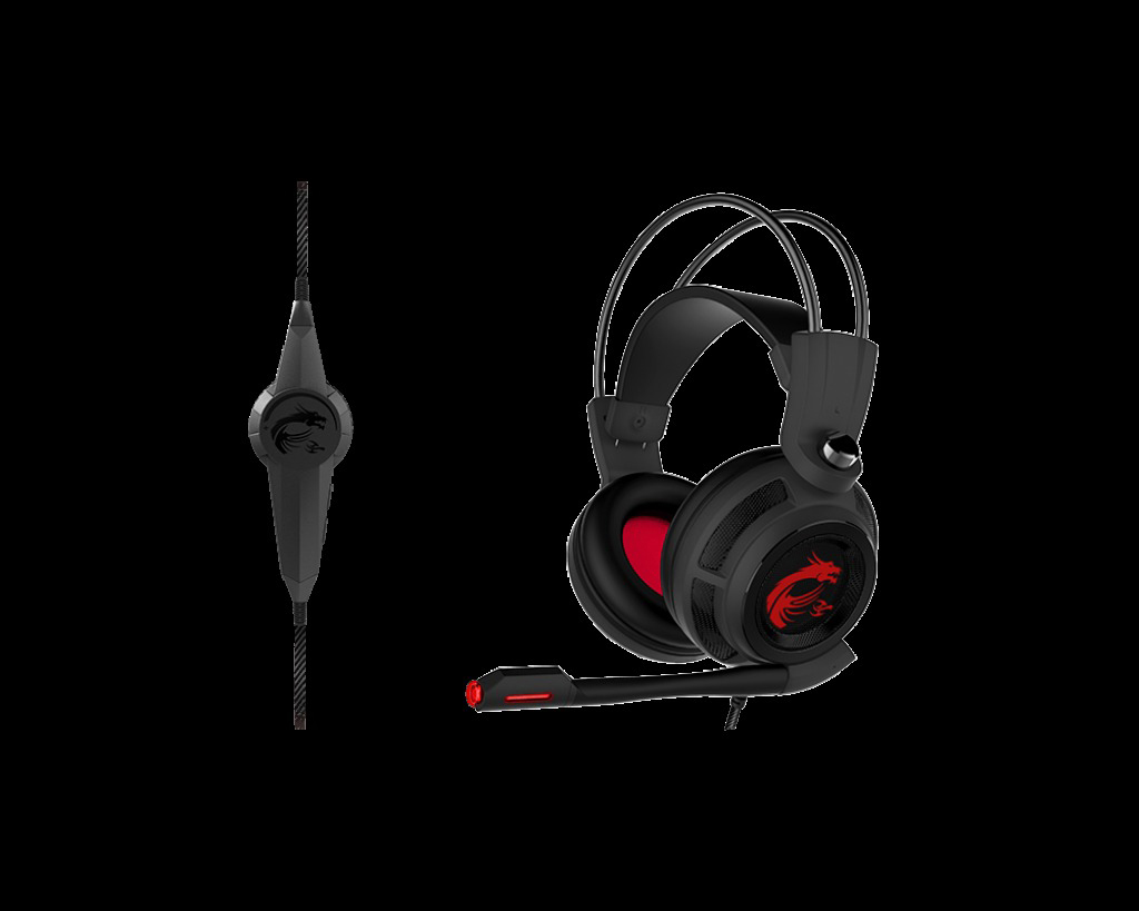 MSI 956-B907-102 Gaming Pack Bundle Gaming Maus + Gaming Headset, Schwarz/Rot