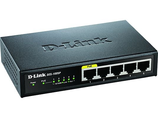 DLINK 5-Port Layer2 PoE Fast Ethernet - Desktop Switch (Schwarz)