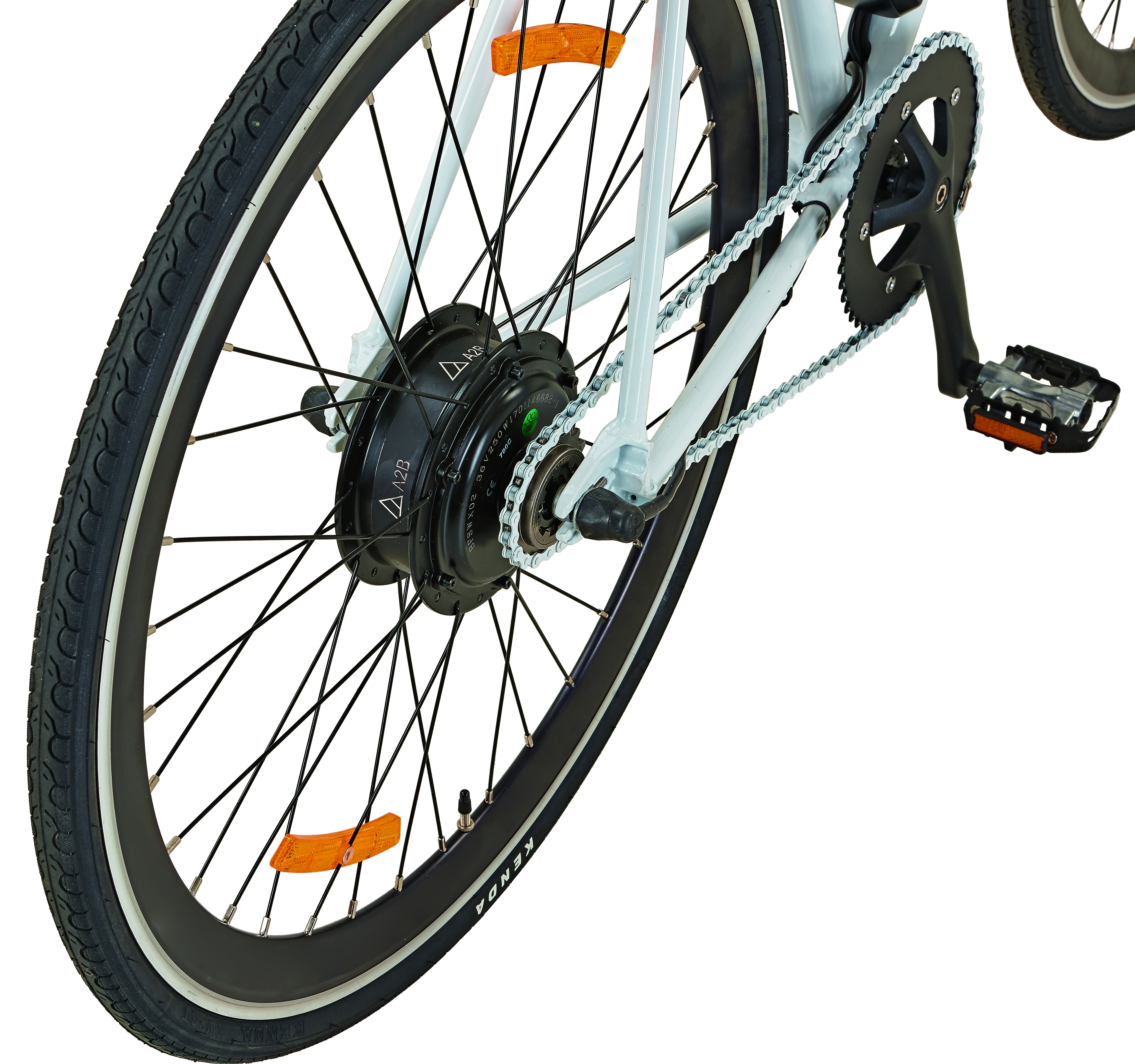 A2B Blake Singlespeed Pedelec Weiß  Urbanbike (Laufradgröße: 28 Zoll, Rahmenhöhe: 58 cm, Unisex-Rad, 374 Wh, Weiß)