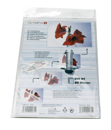 OLYMPIA A4 lamináló fólia 25DB/csomag