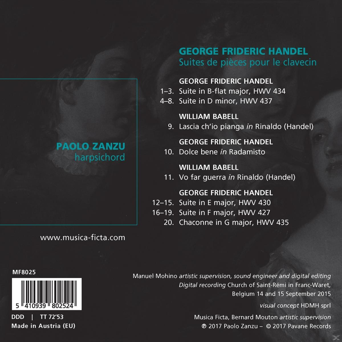 Paolo Zanzu - SUITES DE PIECES POUR LE CLAVECIN  - (CD)