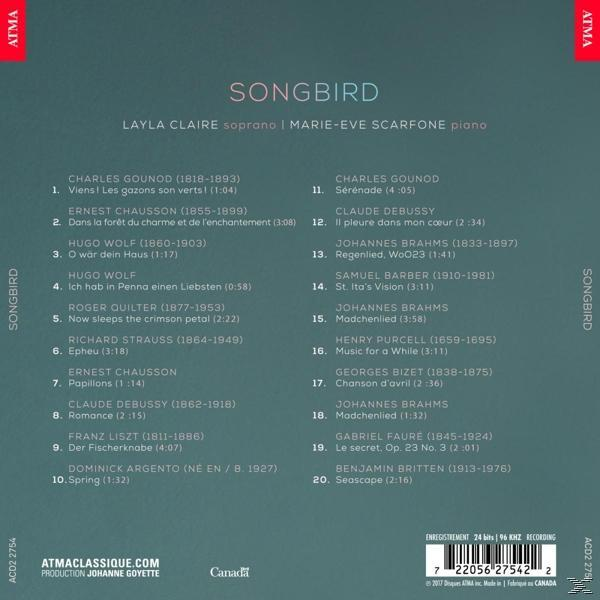 Claire, Layla / Scarfone, Marie-Eve - SONGBIRD  - (CD)