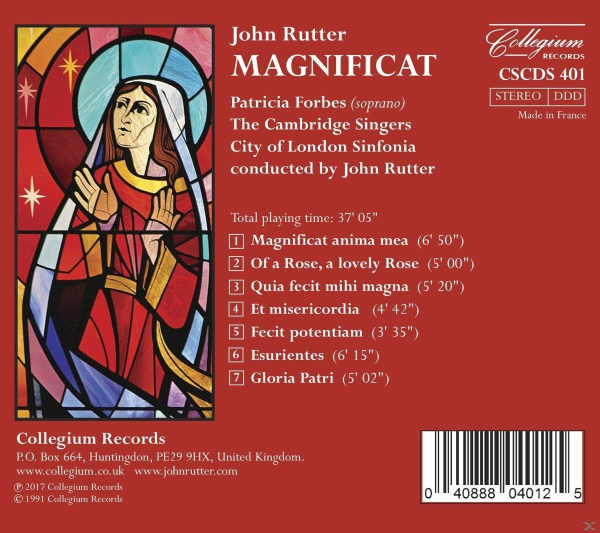 CD-Cover mit einer Frau in einem Buntglasfenster. Der Text 'Magnificat' und ein Logo sind sichtbar.