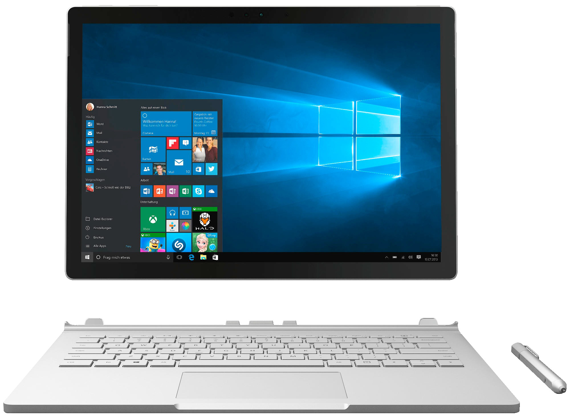 MICROSOFT Surface Book - 13,5 Zoll - Intel® Core™ i5 i5-6300U - 8 GB - 128 GB - Intel® HD Graphics - Windows 10 Pro (32 bit)