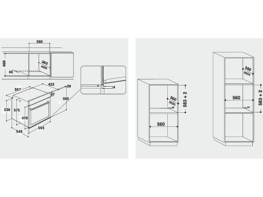 PRIVILEG PBWR6 OP8V2 IN Pyrolyse Backofen (71 l, Silber, 595 mm breit, A+)