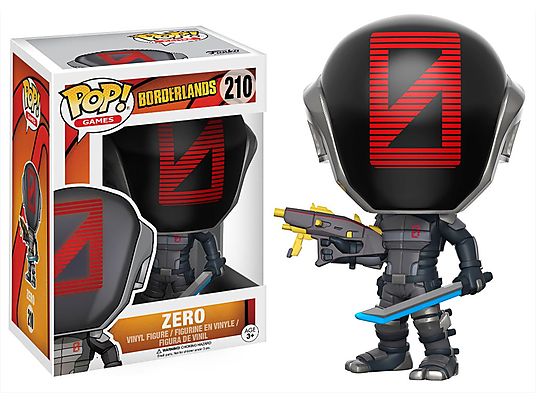 FUNKO POP! Games: Borderlands - Zero - Vinylfigur (Schwarz/Rot)