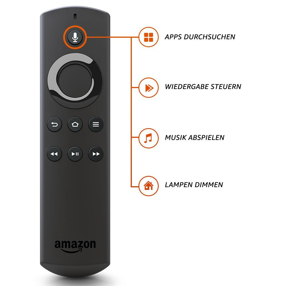 AMAZON Fire TV Stick mit Alexa-Sprachfernbedienung  Streaming Stick 8 GB, Schwarz