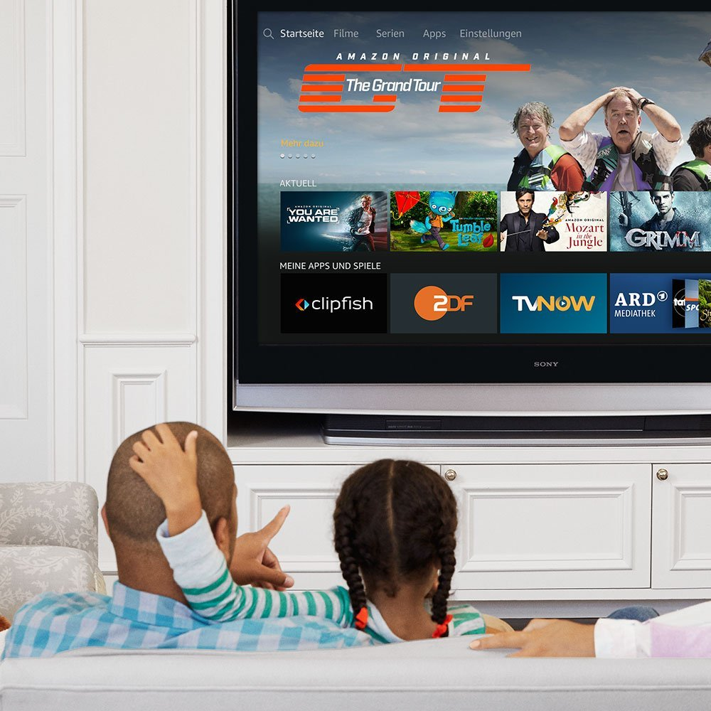 AMAZON Fire TV Stick mit Alexa-Sprachfernbedienung  Streaming Stick 8 GB, Schwarz