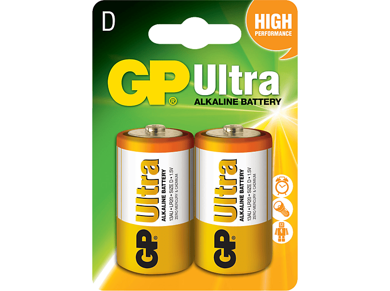 GP 2X Ultra Alkalin D Boy Kalın Pil