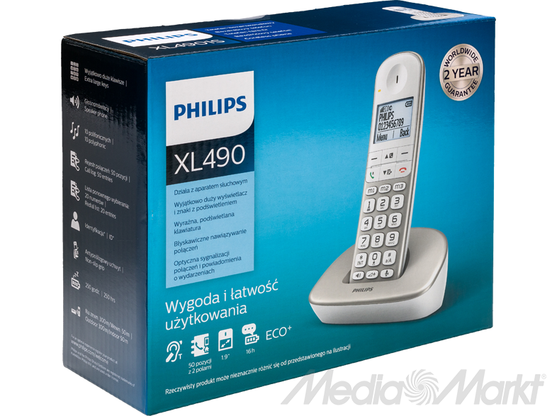PHILIPS XL4901 fehér dect telefon