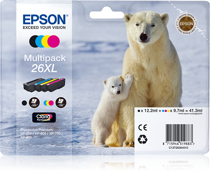 EPSON T2636 XL INK BCMY BLISTER