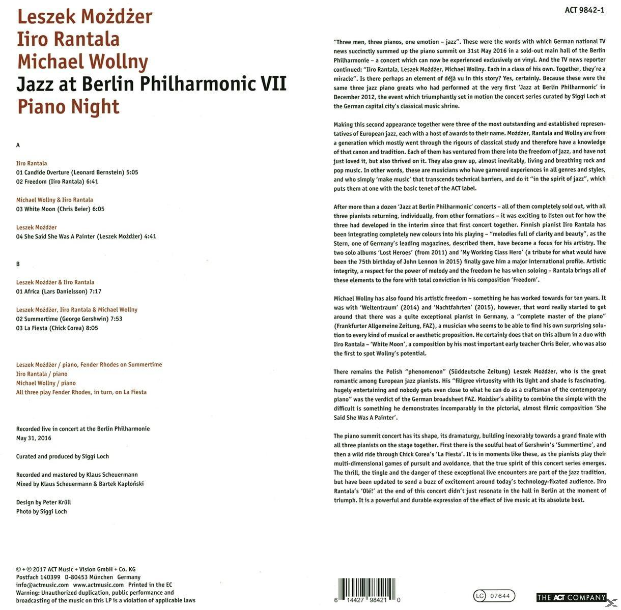Iiro Rantala, Michael Wollny, Leszek Możdżer - JAZZ AT BERLIN PHILHARMONIC VII-PIANO NIGHT  - (LP + Download)