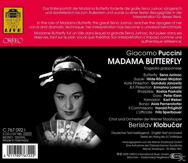 Rückseite des CD-Covers, Schwarz-Weiß-Bild einer Frau, Text in mehreren Sprachen, Credits und Titelliste.