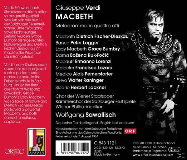 Dietrich Fischer-Dieskau, Wolfgang Sawallisch, Grace Bumbry - Macbeth  - (CD)