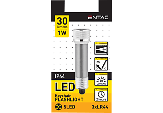 ENTAC EFL-5LED-KC-S Kulcstartós elemlámpa, ezüst