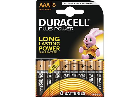 DURACELL Plus Power Alkaline AAA Batterien, 8er Pack (LR03/MN2400)