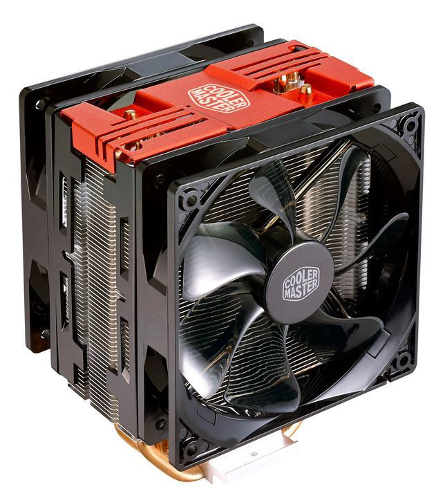 COOLER MASTER Hyper 212 LED Turbo CPU Kühler, Schwarz/Rot