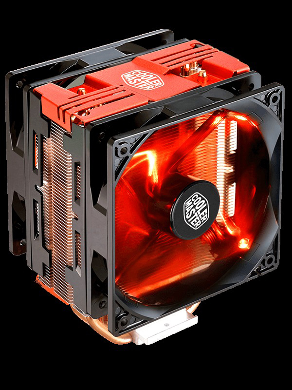 COOLER MASTER Hyper 212 LED Turbo CPU Kühler, Schwarz/Rot