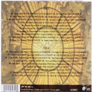 Die Rückseite einer CD-Hülle mit goldenem Design. Es gibt Songtitel und Text, und die CD befindet sich in der Mitte.