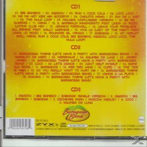 CD-Hülle mit Titellisten auf gelbem Hintergrund. Drei CDs sichtbar.