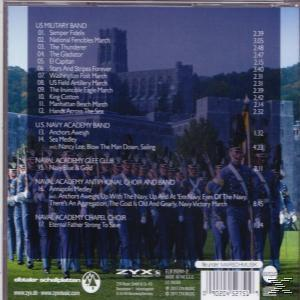 CD-Rückseite mit Militärkapelle und Kirche im Hintergrund.
