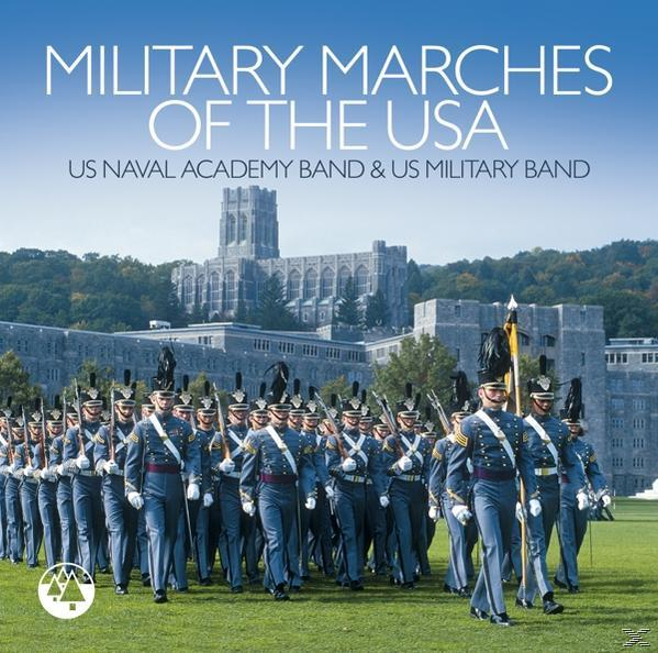 Albumcover von 'Military Marches of the USA', Marschkapelle.
