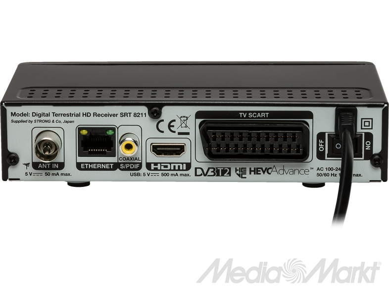 STRONG SRT 8211 HEVC DVB-T-T2 beltéri egység