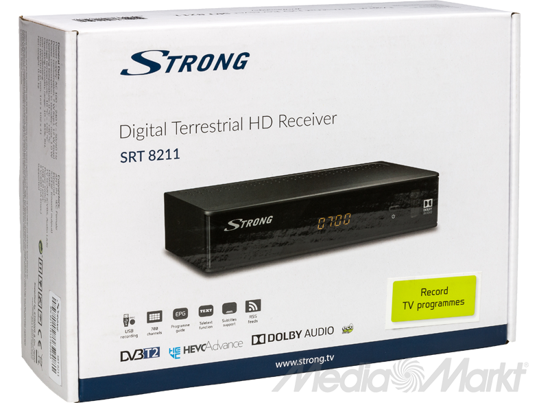 STRONG SRT 8211 HEVC DVB-T-T2 beltéri egység