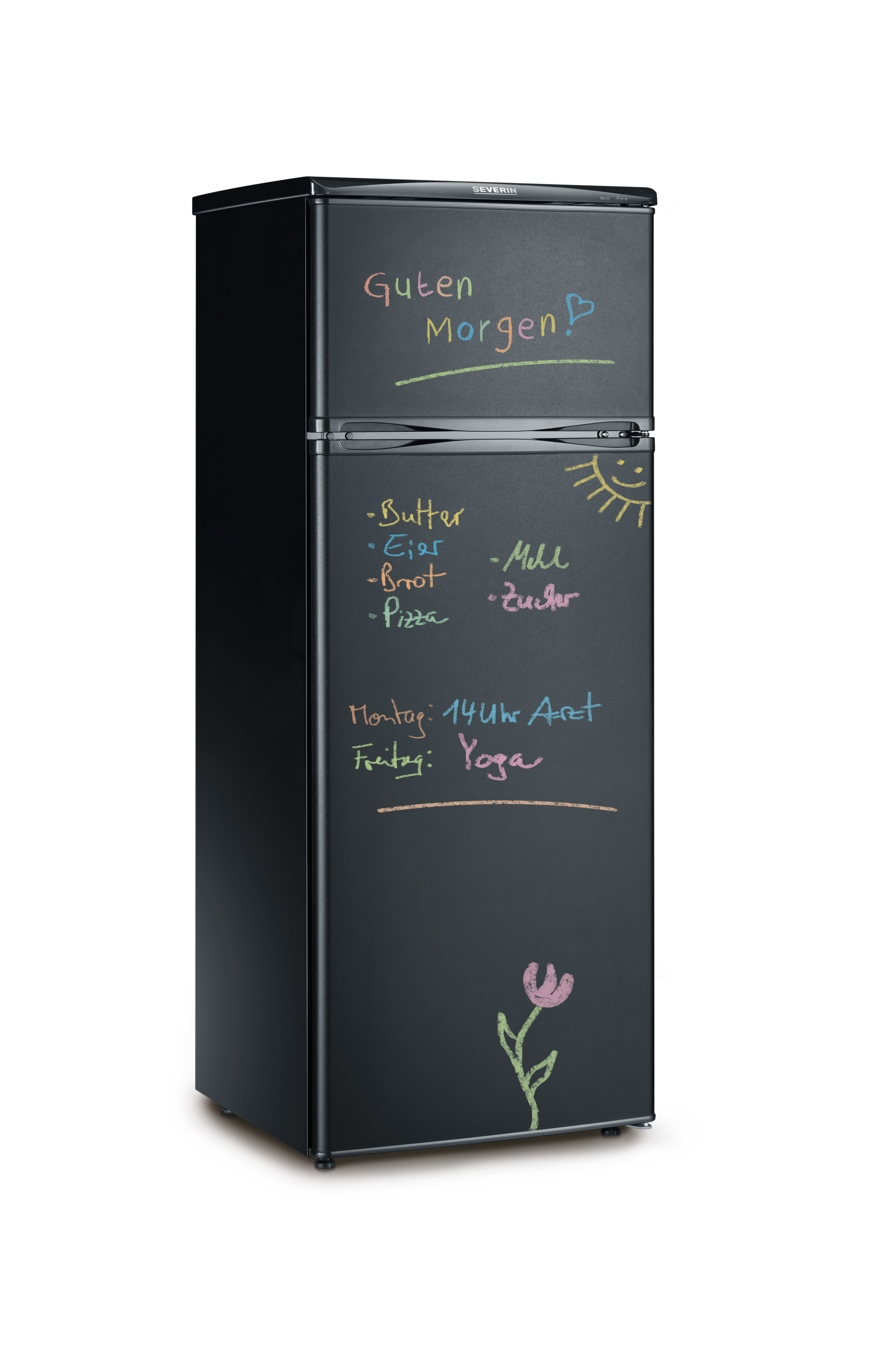 SEVERIN KS 9950 Kühlgefrierkombination (E, 209 l, 1440 mm hoch, Schwarz)