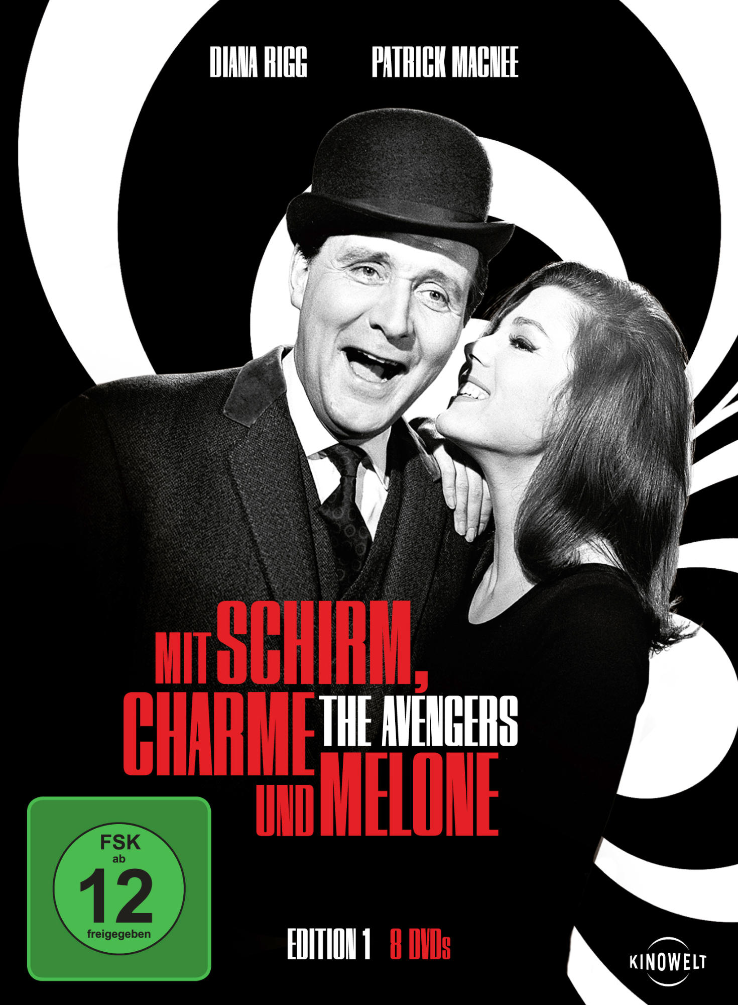 DVD-Cover in Schwarzweiß. Ein Mann und eine Frau schauen sich an.