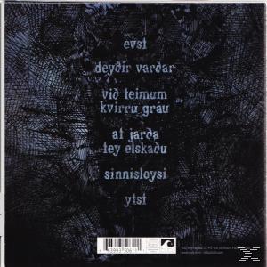 Album-Rückseite mit handgeschriebenem Text auf dunklem Hintergrund.