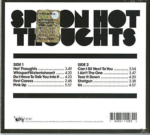 CD-Cover mit dem Albumtitel 'Spoon Hot Thoughts' in großem Text.