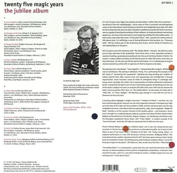 Diverse Jazz - Twenty Jubilee Five Album (LP Download) - Years:The + Magic