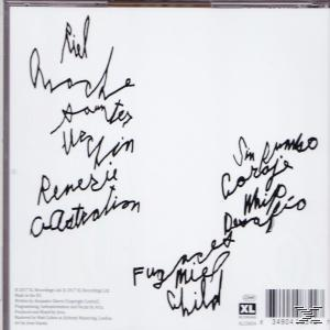 Rückseite eines CD-Covers mit handschriftlichen Signaturen.