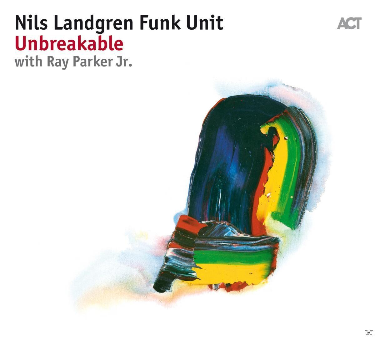 Albumcover mit abstrakten Farbstrichen, mit dem Text 'Unbreakable'.