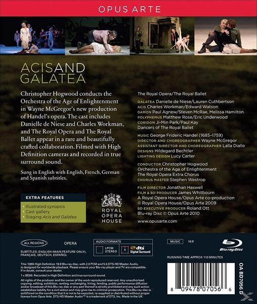 Und - Galatea (Blu-ray) Niese/Workman Hogwood/De - Acis