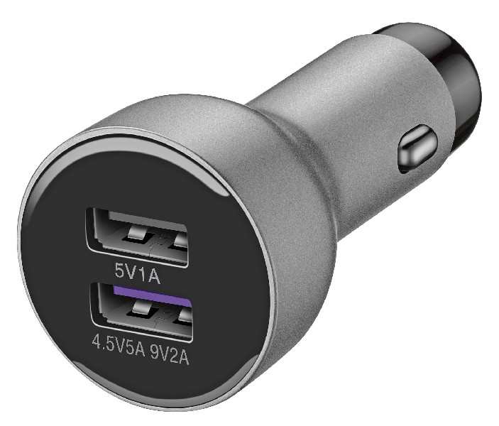 Huawei 02452312 Cargador de coche dual usb super charge 2a o 4.5a 1a para 2 puertos metalizado tipo 4.5 2452312