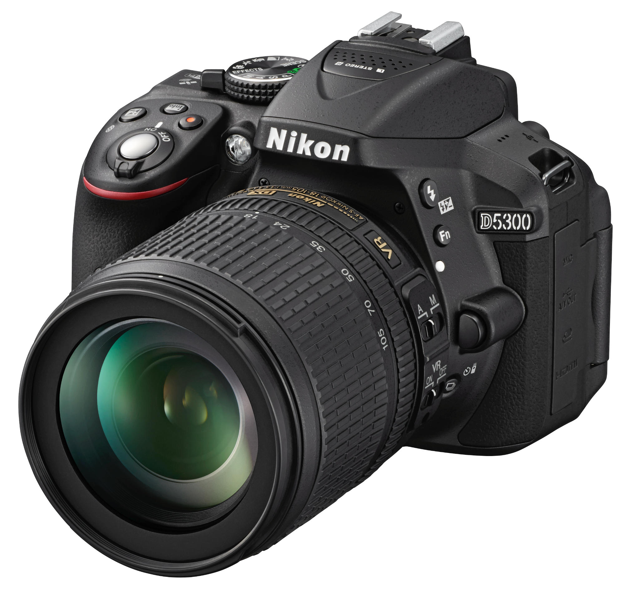 NIKON D5300 + Objektiv AF-S DX 18-105mm 3.5-5.6G ED VR + Tasche + Speicherkarte 16GB, schwarz