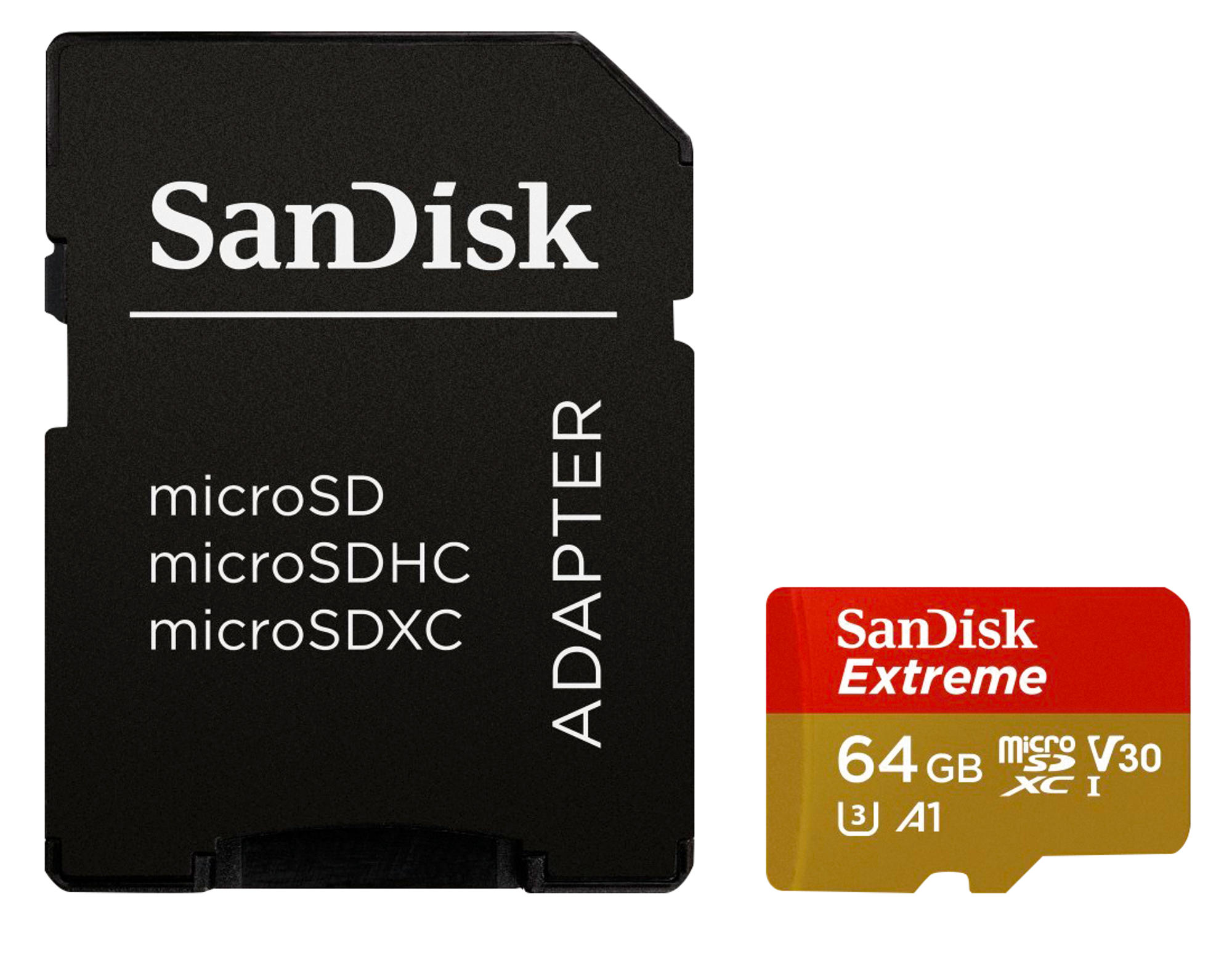 SANDISK Extreme®, Micro-SDXC Speicherkarte, 64 GB, 100 MB/s