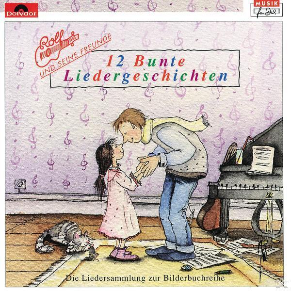 Illustration: Mann und Mädchen stehen sich in einem Raum mit Klavier und Noten gegenüber.
